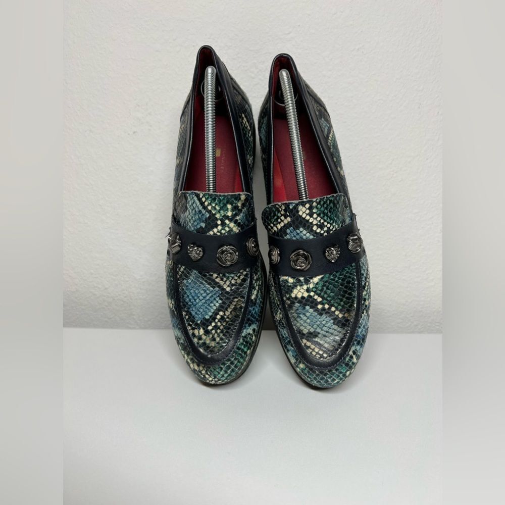 JOSE SAENZ Leather Loafer Multi Python Size 10 Mo… - image 2